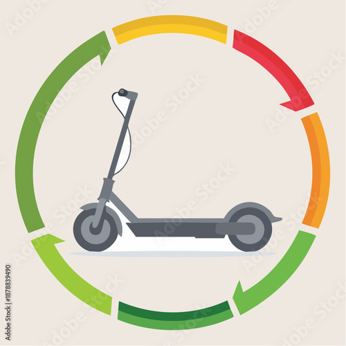 Electric Scooter Icon. Collection of E-Scooter Icon Illustration. 