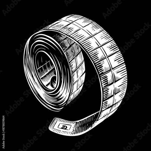 Measuring tape illustration