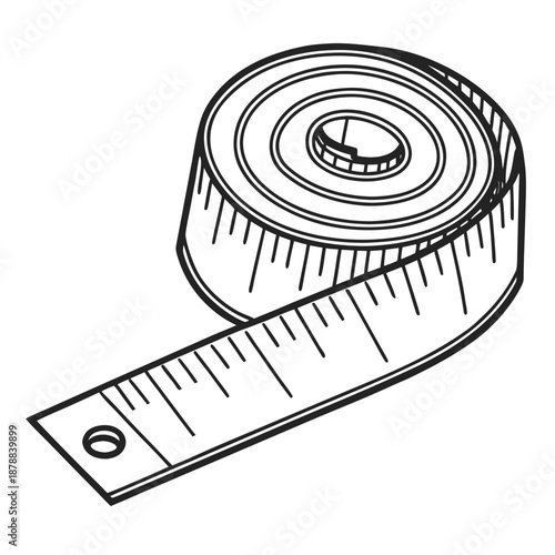 Tape measure illustration