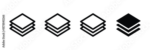 Paper document Icons vector illustration of stacked contracts, financial papers, and blank documents for business and office concept. vector