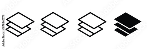 Paper document Icons vector illustration of stacked contracts, financial papers, and blank documents for business and office concept. vector