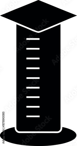 Graduated Cylinder with Cap Laboratory Icon