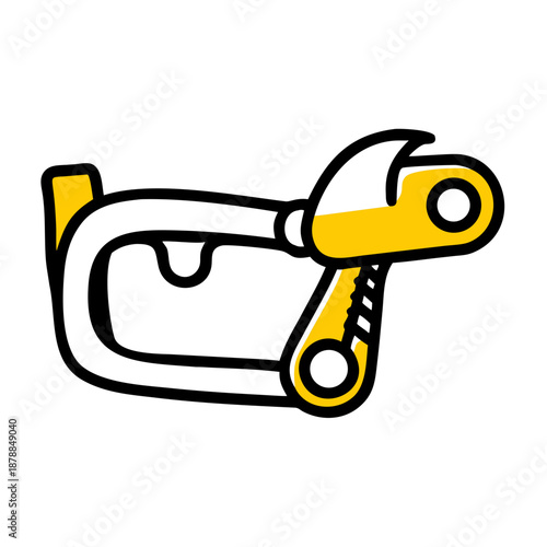 Yellow carabiner icon