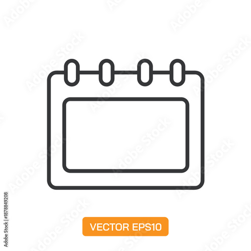 Calendar Icons. Thin Line Symbol Elements Collection.