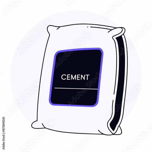 Illustrated cement bag