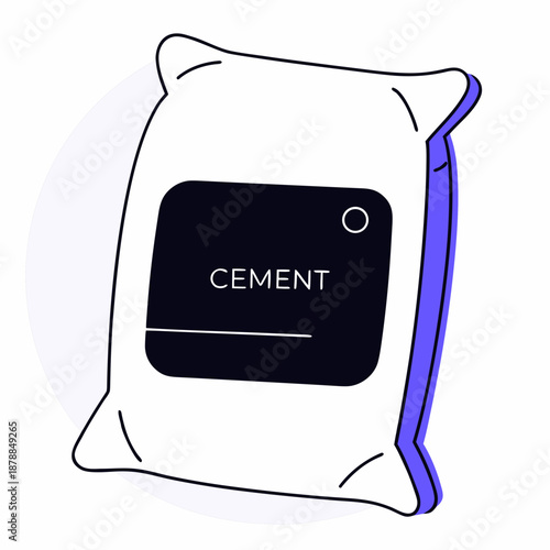 Cement bag illustration