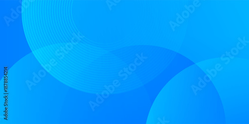 Abstract background blue with dynamic circle shape elements. Trendy and modern geometric gradient background. Vector Illustration