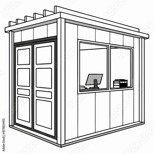 Minimal Industrial Prefabricated Office Shift Module