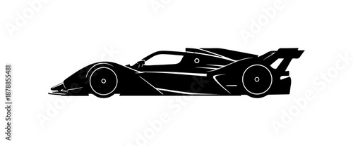 Black Racing Car Silhouette