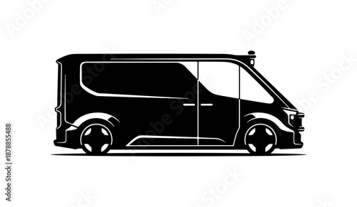 Modern Electric Delivery Van