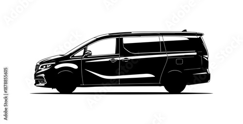 Minivan Side Profile Illustration