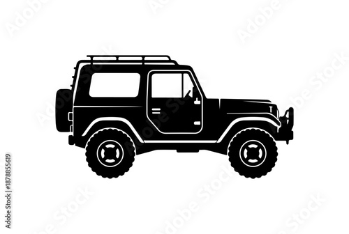 Black Off-Road SUV Illustration
