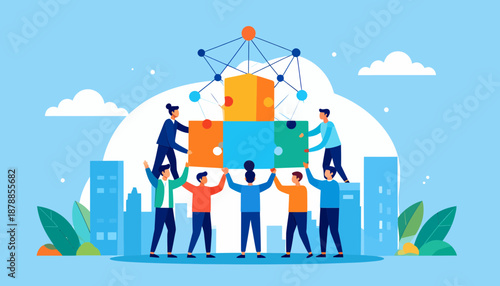 Teamwork and Collaboration Building a Successful Future Together with Shared Goals and Innovation