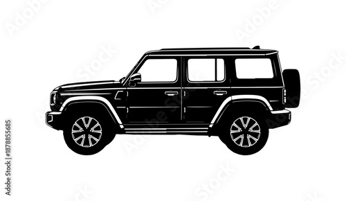 Black SUV Vehicle Side View