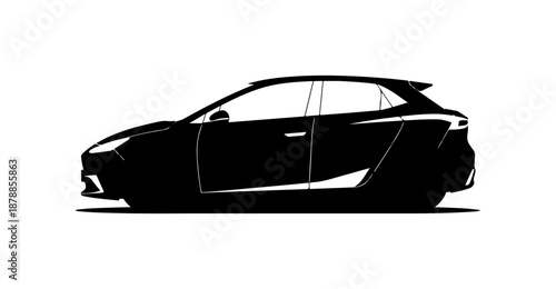 Silhouette of a Modern Car