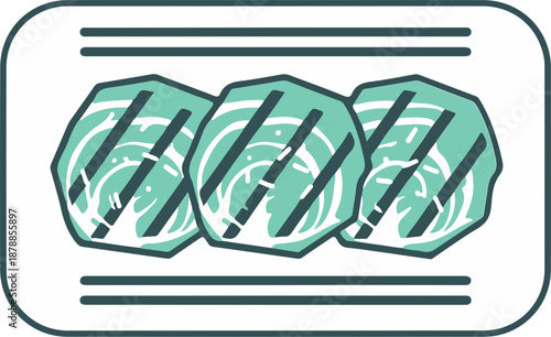 Grilled Cabbage Steaks Illustration