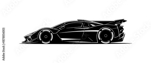 Modern Sports Car SVG Illustration