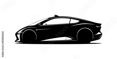 Stylish Sports Car Silhouette