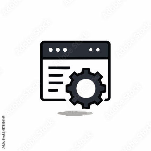 Website customization with settings gear icon offering configuration options for users enhancing