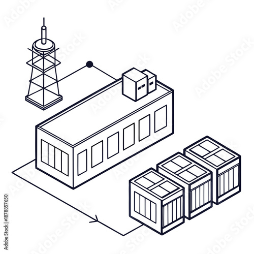 Container-based shift architecture concept, ultra modern and efficient construction solution.