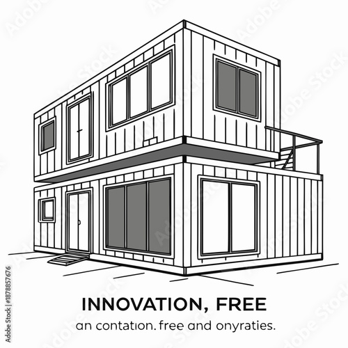 Container style shift building innovation, ultra compact and modern engineering solution.