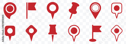 Map pin icon. location pin place marker. Location icon. Map marker pointer icon set. GPS location symbol collection. Vector illustrator. eps 10