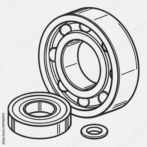 Illustration of mechanical bearings