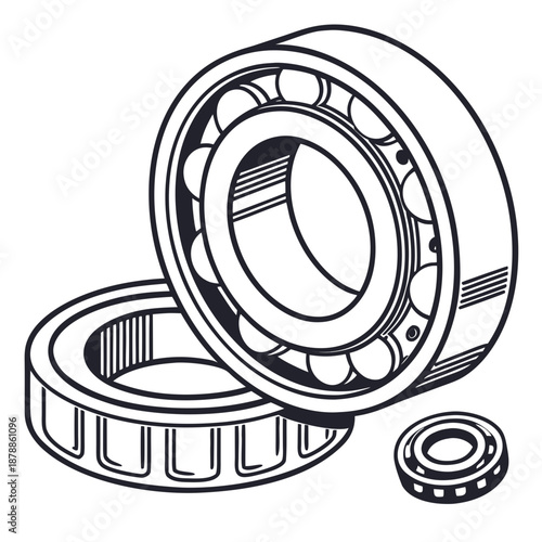 Mechanical bearings illustration