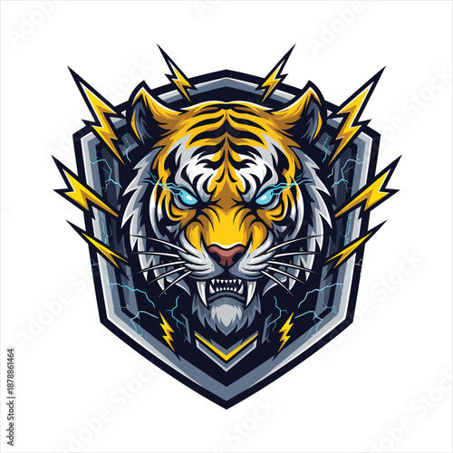 Esport vector logo tiger, tiger icon, tiger head, vector, sticker