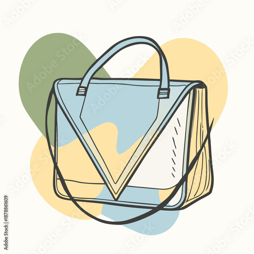 Modern handbag illustration