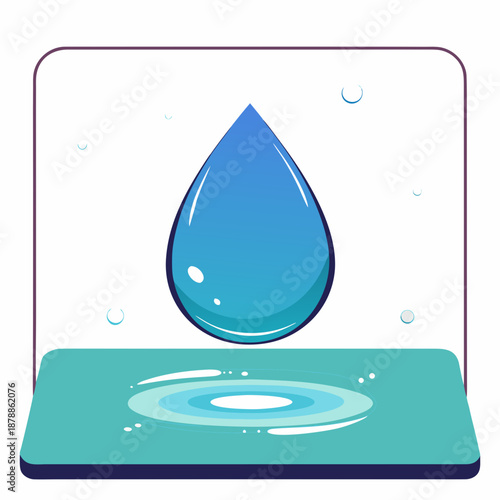Water droplet illustration