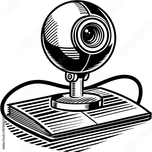 Webcam on an open book