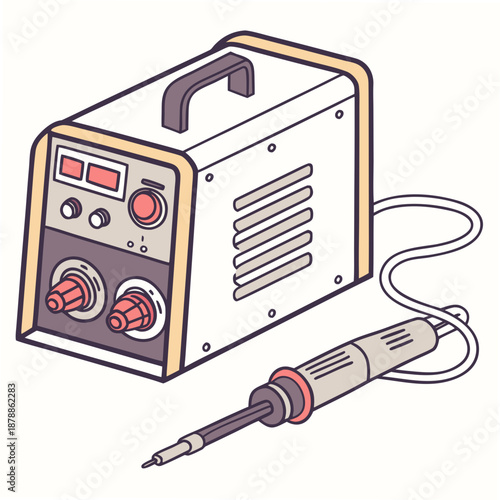 Welding machine illustration