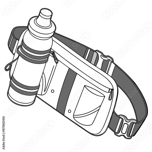 Running belt with water bottles