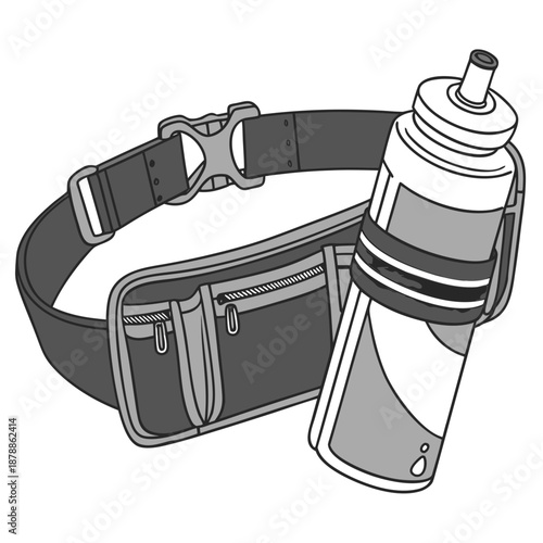 Fanny pack with water bottle holder