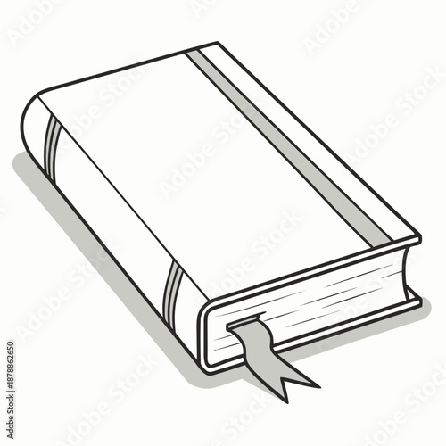 Closed book with ribbon