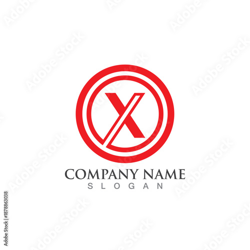 Free Download X Letter Logo Template vector icon - GFXLoad