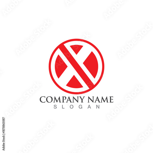 Free Download X Letter Logo Template vector icon - GFXLoad