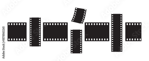 Film Strips on White Background