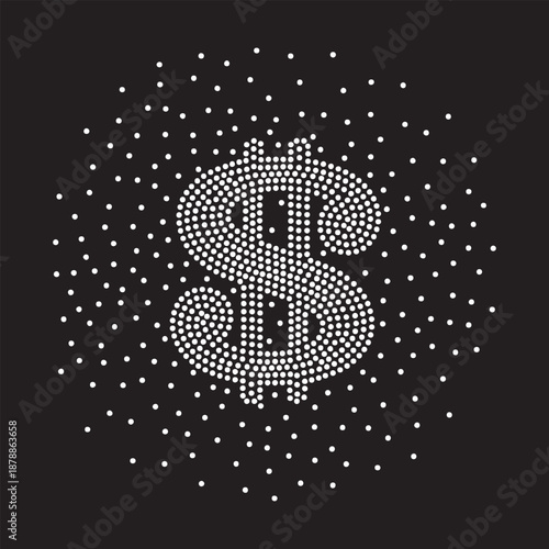 Rhinestone Design Vector Template