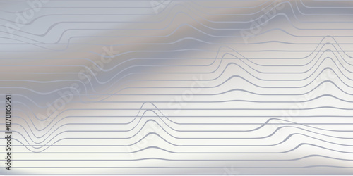 Reeded acrylic corrugated plastic texture. Diamond wavy sheet vector paper design. Luxury modern iridescent blurry glass. Reflection refraction effect. Clear fluid fluted stage. Polycarbonate gradient
