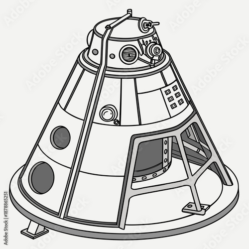 Next gen atmospheric engine capsule open front spacecraft 1