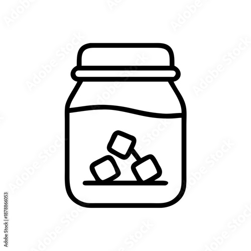 Jar of sugar cubes