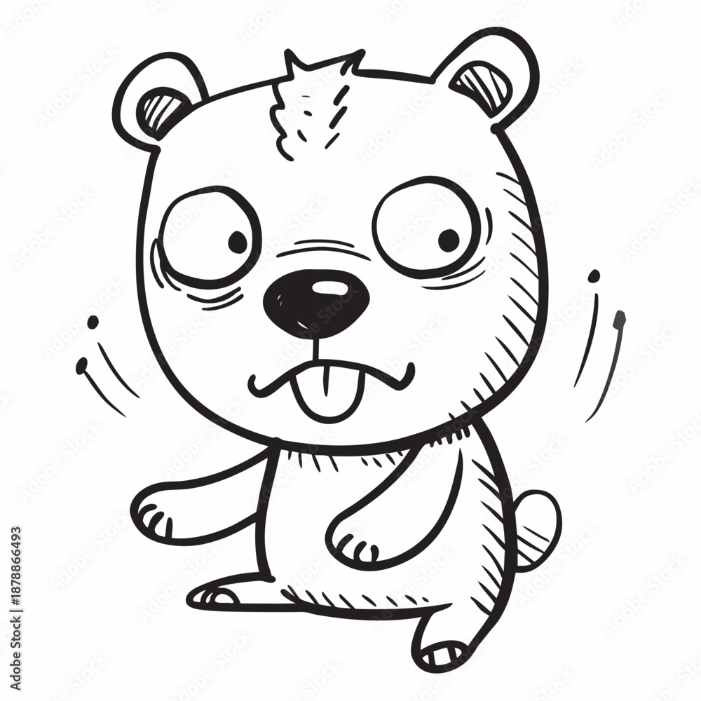 Obraz premium Cartoon bear illustration