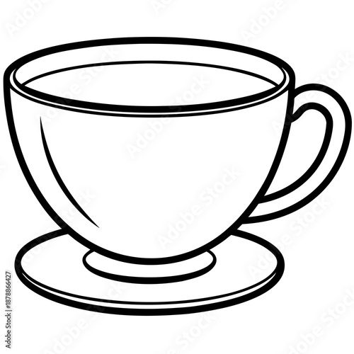 Black and white coffee cup