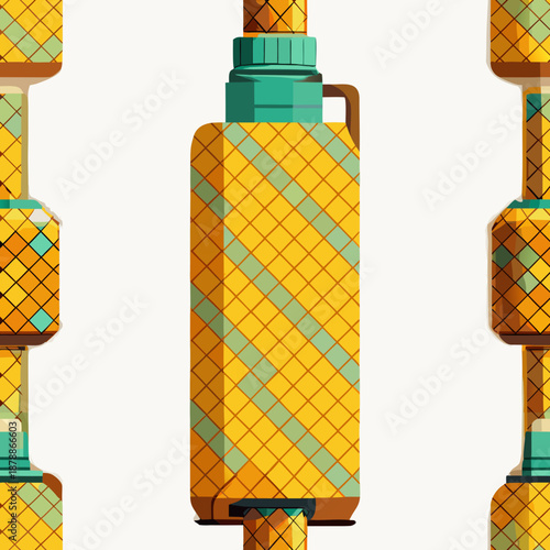 Patterned thermos flask