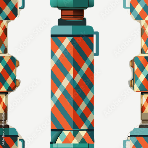 Patterned thermos bottles