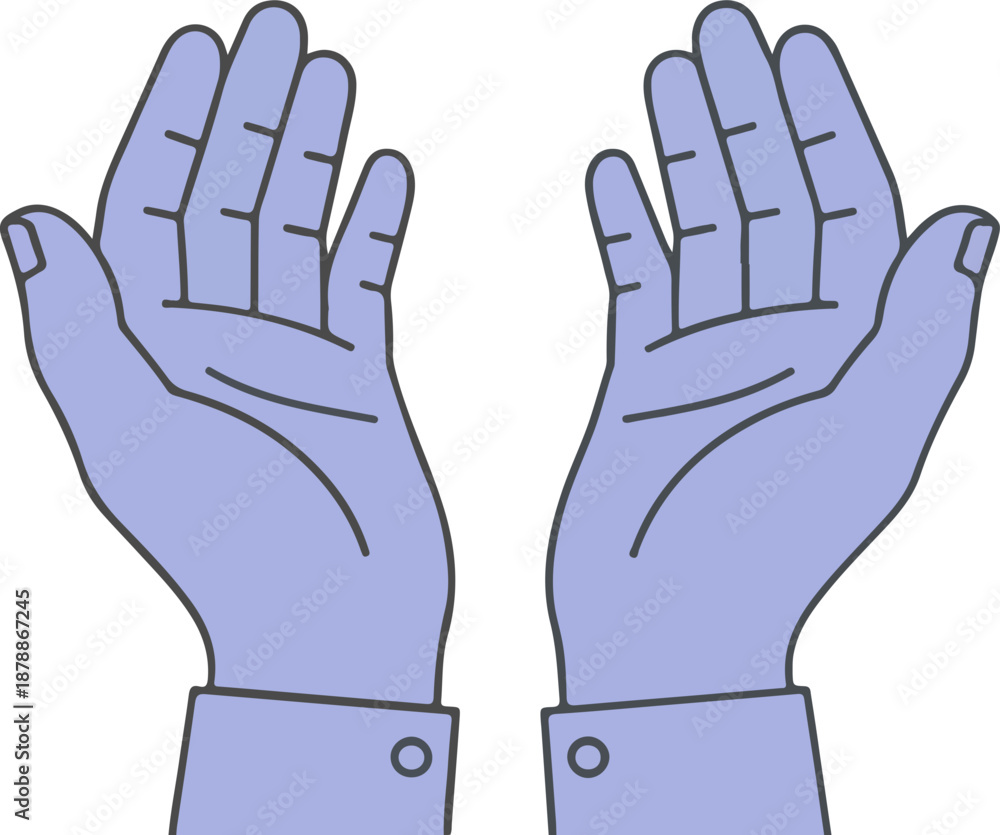 Fototapeta premium Open Hands Prayer Gesture