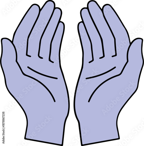 Cupped Hands Prayer Gesture