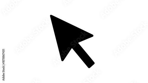 Free Download Black Computer Mouse Cursor Pointer, Digital Navigation and Selection Symbol on Isolated White Background - GFXLoad